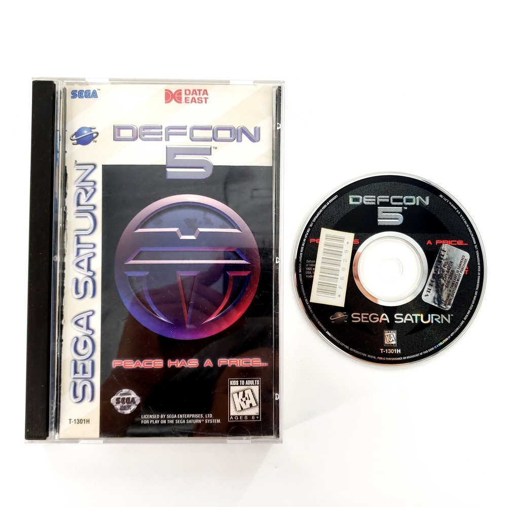 Defcon 5 (Sega Saturn, 1995) Incomplete NO MANUAL (Torn Out) Tested & Works